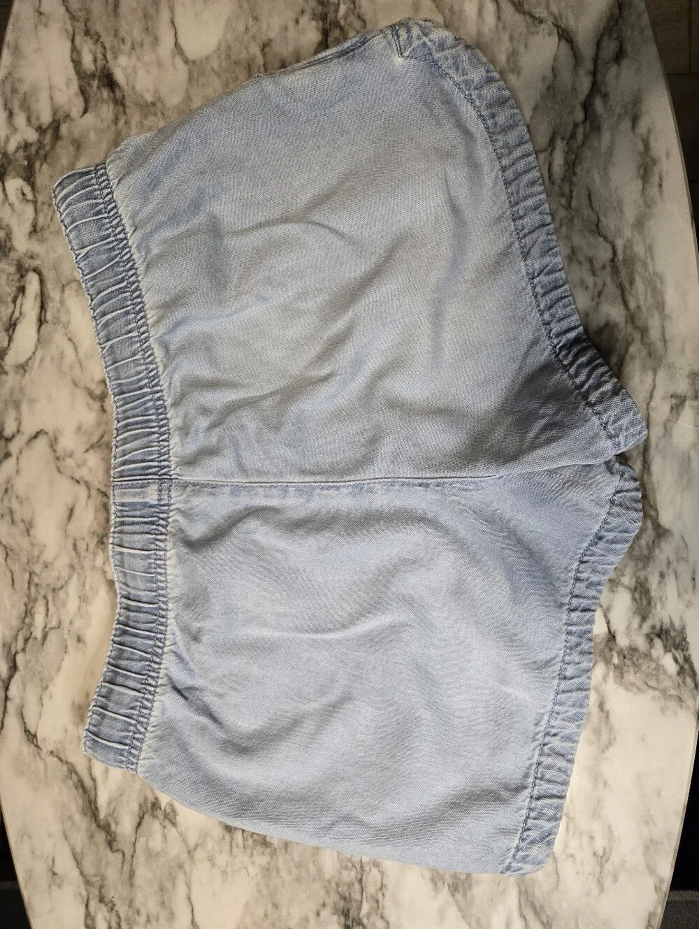 Roxy Light Blue Elastic Waist Drawstring Shorts